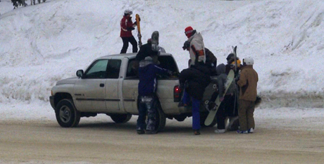 skiing at loveland pass