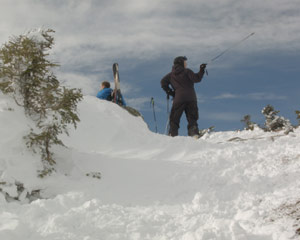 backcountry skiing mount mansfield stowe vermont